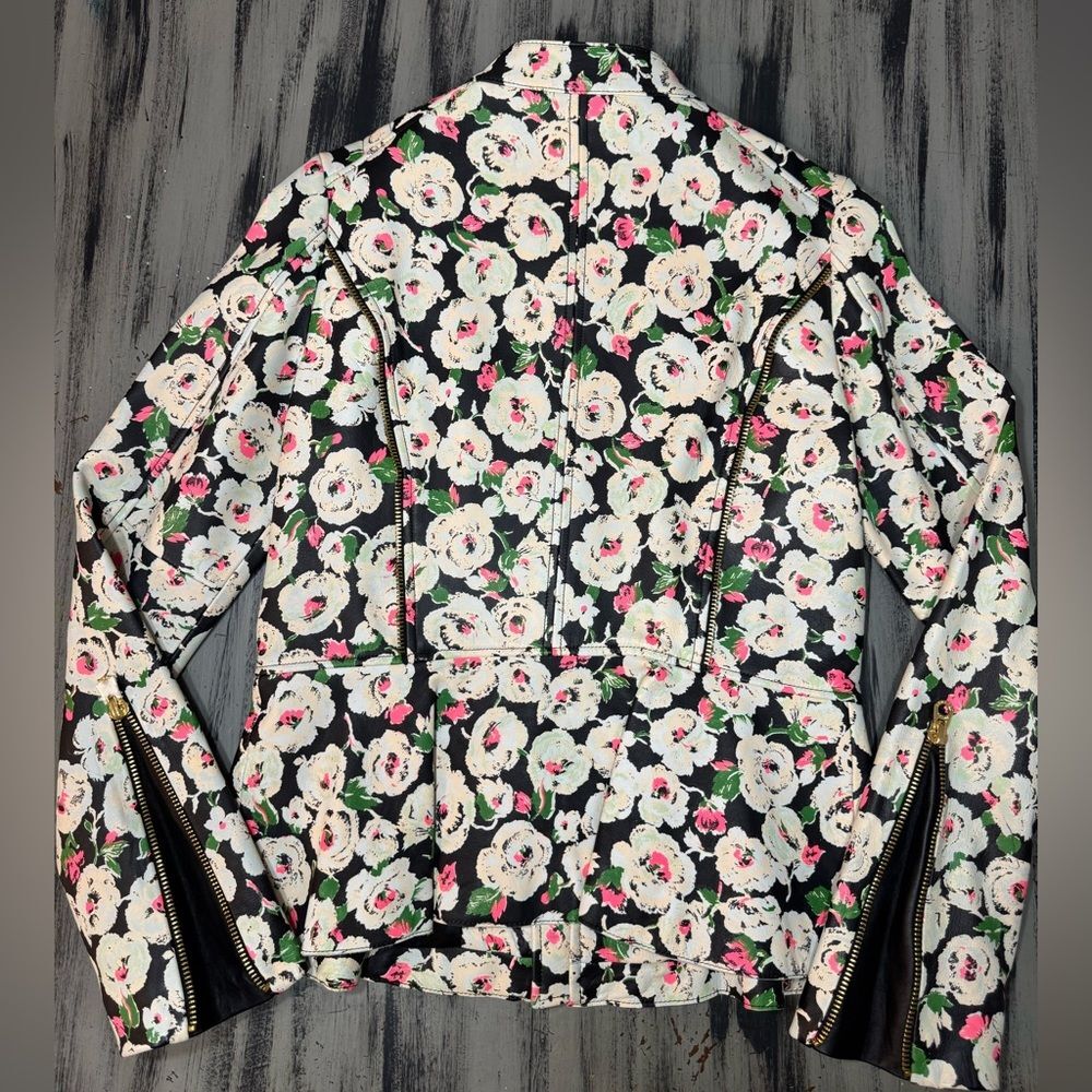 Vintage Y2K Juicy Couture “Covent Garden” Edgy Floral Leather Jacket - Picture 10 of 16